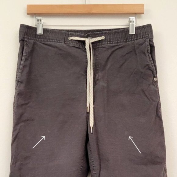 Vuori Women's Ripstop Wide Leg Cropped Drawstring Pants Size Large Gray DEFECT - Picture 8 of 12